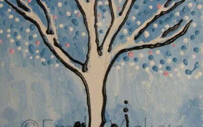 Blue Small Fabric Tree